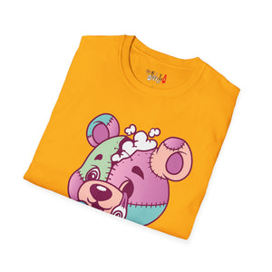 Patchy Knifed Bear Unisex Softstyle T-Shirt