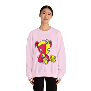 Red Yellow Patches Teddy Bear Sweatshirt