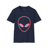 Neon Glitch Alien T Shirt for Men/Women, Funny UFO Shirt, Sci Fi Graphic Tee