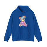 Pink Heart Eye Teddy Bear Hoodie