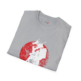 Red Moon Japanese Samurai T Shirt, Asian Graphic Tee, Bushido Warrior Shirt