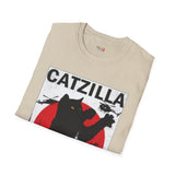 Catzilla Funny T Shirt Relatable Meme Tee Sarcastic Humor Graphic Shirt