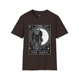 Black Cat The Moon XVII Tarot Card T Shirt, Mystic Graphic Tee, Spiritual Shirt