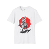 Red Moon Rising Japanese Samurai T Shirt, Asian Graphic Tee, Bushido Warrior Shirt