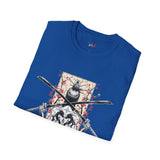 Dual Sword Fem Warrior Japanese Samurai T Shirt, Asian Graphic Tee, Bushido Warrior Shirt