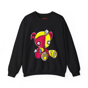 Red Yellow Patches Teddy Bear Sweatshirt