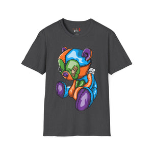 Tired Colorful Bear Unisex Softstyle T-Shirt