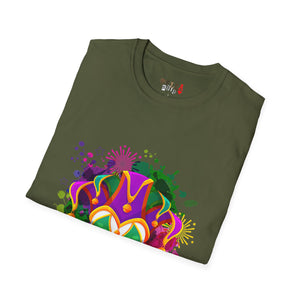 Mardi Gras Watercolor Mask Unisex Softstyle T-Shirt