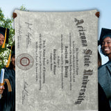Custom Diploma Blanket