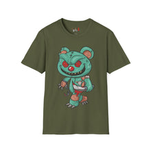 Load image into Gallery viewer, Evil Patched Teddy Bear Unisex Softstyle T-Shirt
