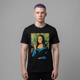 Smoking Mona Lisa Funny Weed T Shirt, Cannabis Graphic Tee, 420 Stoner Shirt
