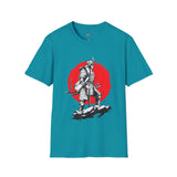 Red Moon Rising Japanese Samurai T Shirt, Asian Graphic Tee, Bushido Warrior Shirt