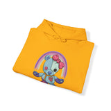 Rainbow Missing Eye Teddy Bear Hoodie