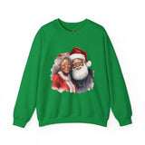 Black Santa 10 Unisex Heavy Blend™ Crewneck Sweatshirt
