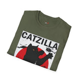 Catzilla Funny T Shirt Relatable Meme Tee Sarcastic Humor Graphic Shirt