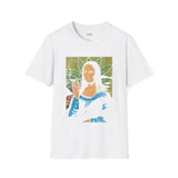 Smoking Mona Lisa Funny Weed T Shirt, Cannabis Graphic Tee, 420 Stoner Shirt