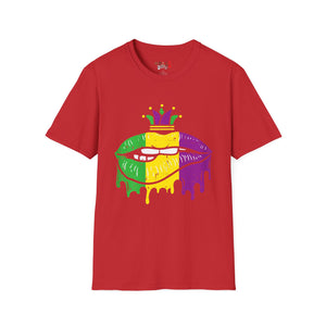 Mardi Gras Lips Unisex Softstyle T-Shirt