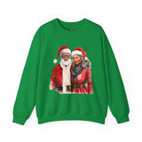 Black Santa 7 Unisex Heavy Blend™ Crewneck Sweatshirt