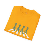 Walking Across Abbey Road Alien T Shirt for Men/Women, Funny UFO Shirt, Sci Fi Graphic Tee