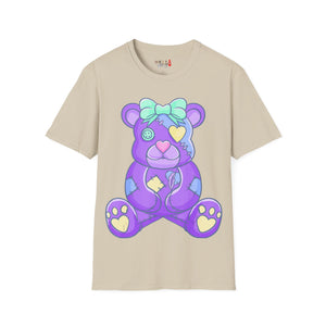 Purple Heart Eye Teddy Bear T-shirt