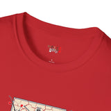 Dual Sword Fem Warrior Japanese Samurai T Shirt, Asian Graphic Tee, Bushido Warrior Shirt