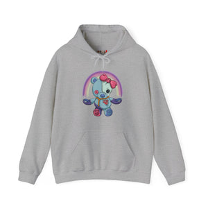 Rainbow Missing Eye Teddy Bear Hoodie