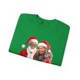 Black Santa 7 Unisex Heavy Blend™ Crewneck Sweatshirt