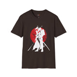 Red Moon Japanese Samurai T Shirt, Asian Graphic Tee, Bushido Warrior Shirt