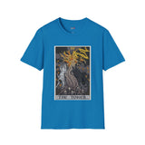 The Tower XVI Tarot Card T Shirt, Mystic Graphic Tee, Spiritual Shirt