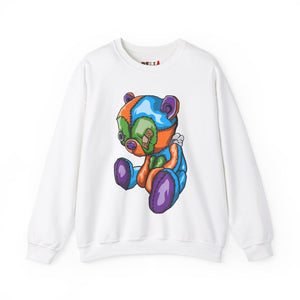 Sad Patched Teddy Bear Sweatshirt