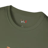 Samura Orange Kitty Japanese Samurai T Shirt, Asian Graphic Tee, Bushido Warrior Shirt