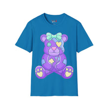 Load image into Gallery viewer, Purple Heart Eye Teddy Bear T-shirt
