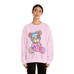 Pink Heart Eye Teddy Bear Sweatshirt