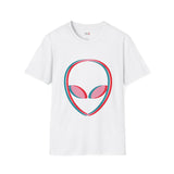 Neon Glitch Alien T Shirt for Men/Women, Funny UFO Shirt, Sci Fi Graphic Tee