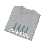 Walking Across Abbey Road Alien T Shirt for Men/Women, Funny UFO Shirt, Sci Fi Graphic Tee