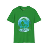 Bigfoot and  Alien T Shirt for Men/Women, Funny UFO Shirt, Sci Fi Graphic Tee