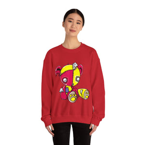 Red Yellow Patches Teddy Bear Sweatshirt