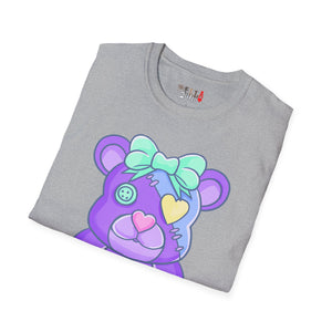 Purple Heart Eye Teddy Bear T-shirt