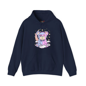 Pink Blue Pastel Teddy Bear Hoodie