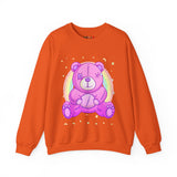 Purple Stitches Teddy Bear Sweatshirt