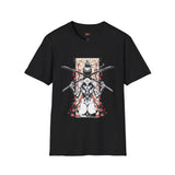 Dual Sword Fem Warrior Japanese Samurai T Shirt, Asian Graphic Tee, Bushido Warrior Shirt