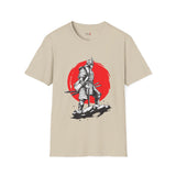 Red Moon Rising Japanese Samurai T Shirt, Asian Graphic Tee, Bushido Warrior Shirt