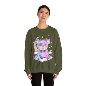 Pink Blue Pastel Teddy Bear Sweatshirt