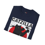 Catzilla Funny T Shirt Relatable Meme Tee Sarcastic Humor Graphic Shirt