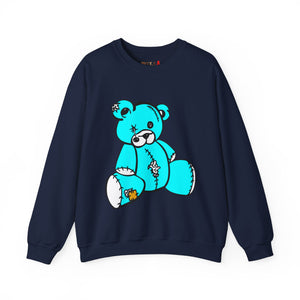 Missing Button Eye Teddy Bear Sweatshirt