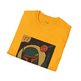 77 Bounty Hunter Blaster Retro Space T Shirt, Vintage Sci Fi Graphic Tee, Galaxy Shirt
