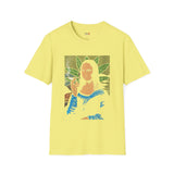 Smoking Mona Lisa Funny Weed T Shirt, Cannabis Graphic Tee, 420 Stoner Shirt