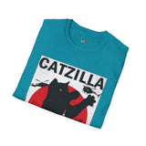 Catzilla Funny T Shirt Relatable Meme Tee Sarcastic Humor Graphic Shirt