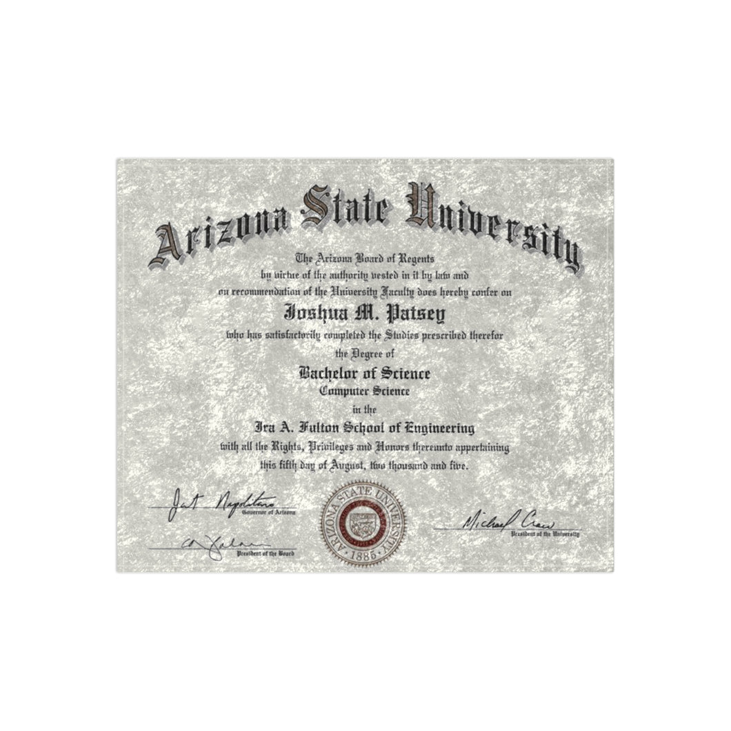 Custom Diploma Blanket