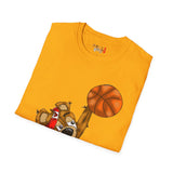 Dunking Hooper Teddy Bear Unisex Softstyle T-Shirt